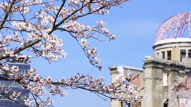 日本广岛的原子弹圆顶视频素材