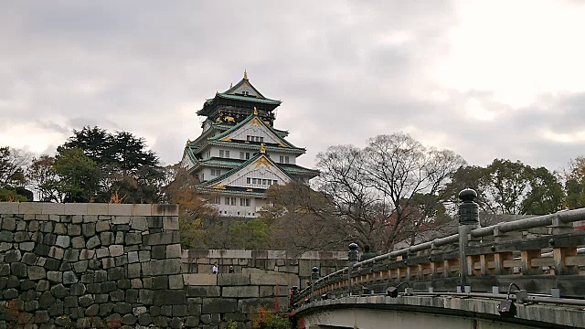 大阪城堡，日本大阪视频素材