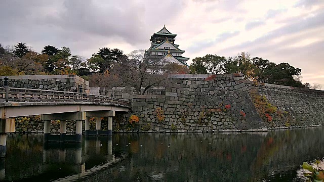 大阪城堡，日本大阪视频素材