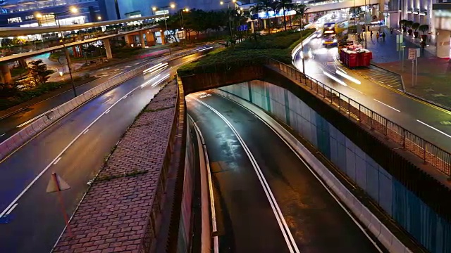 香港的交通，时间间隔4k视频素材