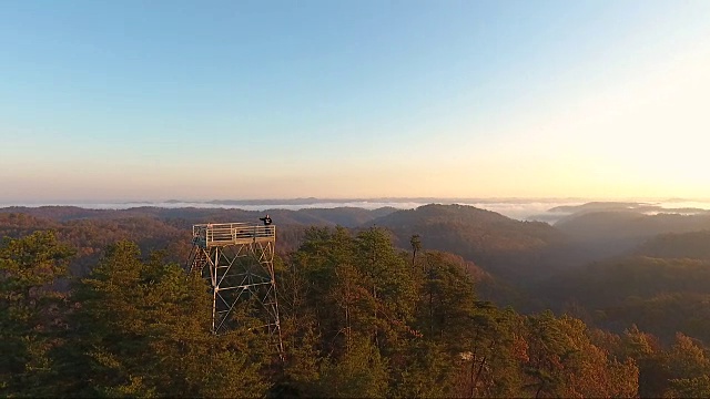 飞越阿巴拉契亚荒野，肯塔基州日出视频素材