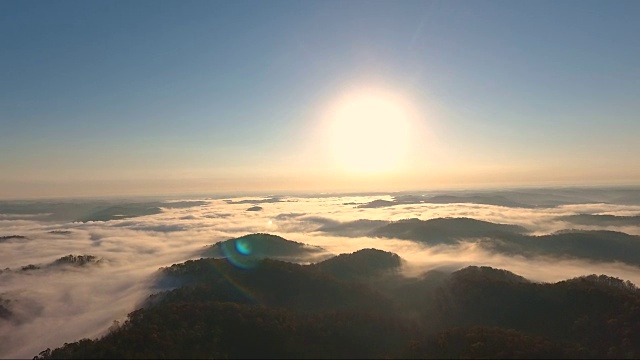 飞越阿巴拉契亚荒野，肯塔基州日出视频素材