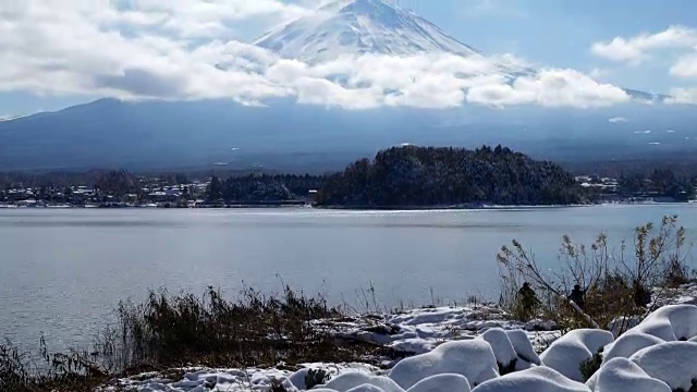 日本富士山的高清延时视频素材