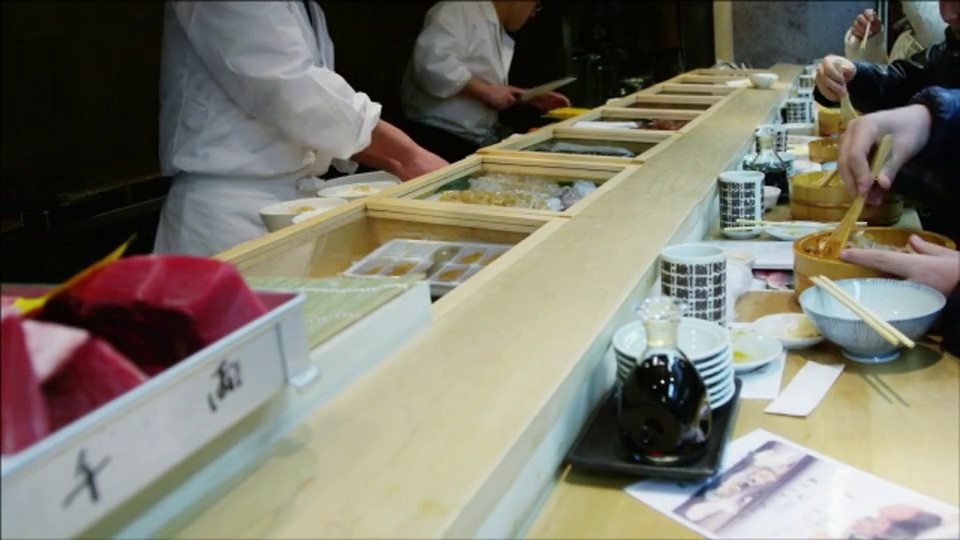 东京大都会中心批发市场(Tokyo Metropolitan Central Wholesale Market, T?——Ch ? ?orshiuri Shij??)，通常被称为筑地市场视频素材