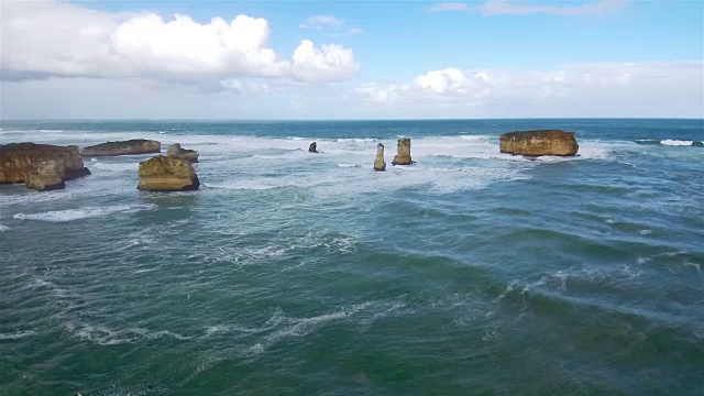 鸟瞰图的海湾的岛屿视频素材