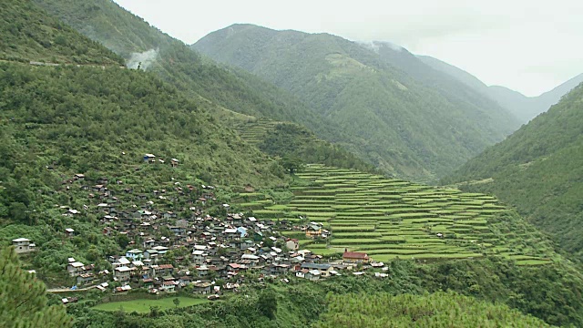 菲律宾科迪勒拉山脉的梯田视频素材