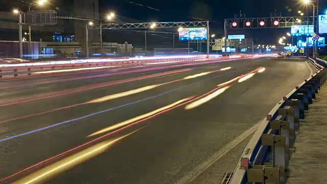 夜间道路交通视频素材