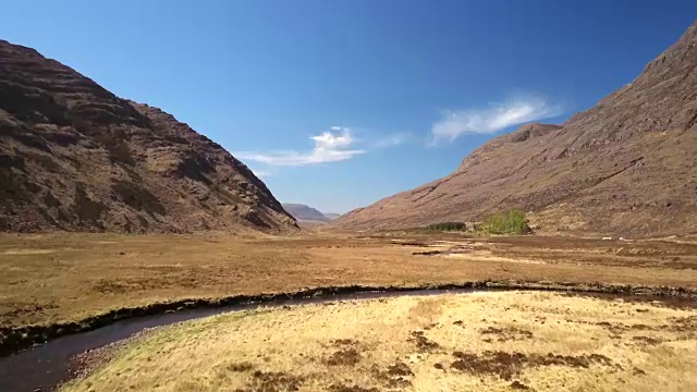 鸟瞰图的托里顿山和山脉北部的格伦托里顿在苏格兰视频素材