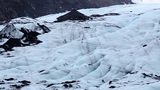 冰岛Solheimajokull冰川泻湖景观视频素材