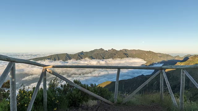 马德拉岛上的云上的宽视角视频下载