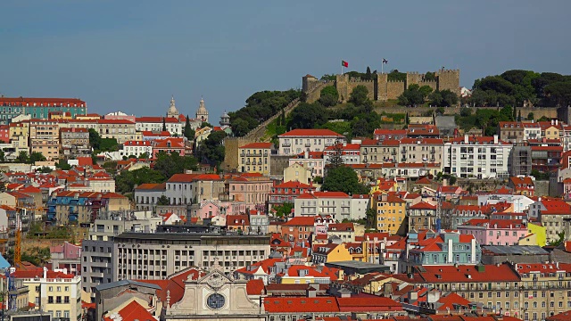 Castelo de Sao Jorge, 里斯本, 葡萄牙视频素材