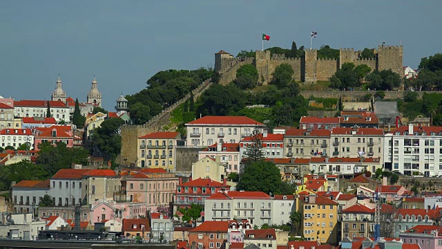 Castelo de Sao Jorge, 里斯本, 葡萄牙视频素材