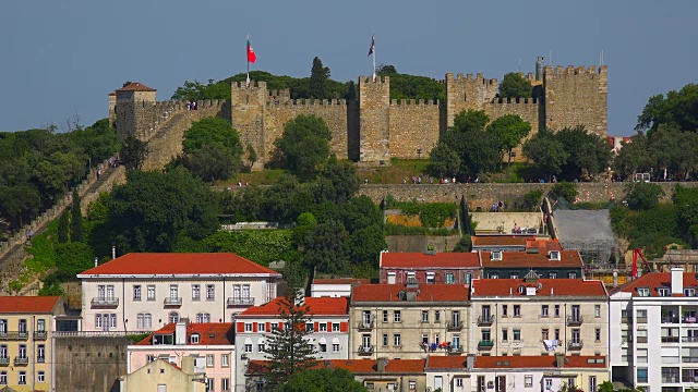 Castelo de Sao Jorge, 里斯本, 葡萄牙视频素材