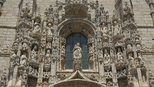 Mosteiro dos Jeronimos (Hieronymites修道院)，联合国教科文组织世界遗产，贝伦，里斯本，葡萄牙视频素材