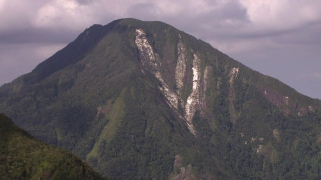 鸟瞰森林覆盖的山峰，马达加斯加视频素材