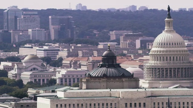 华盛顿特区美国国会大厦的天线视频素材