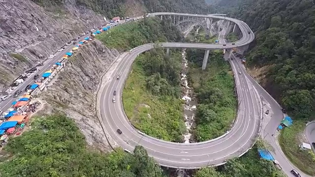 克洛克山口，苏门答腊岛，新与旧，空中视频下载