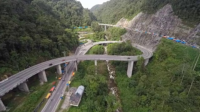 克洛克山口，苏门答腊岛，空中视频下载