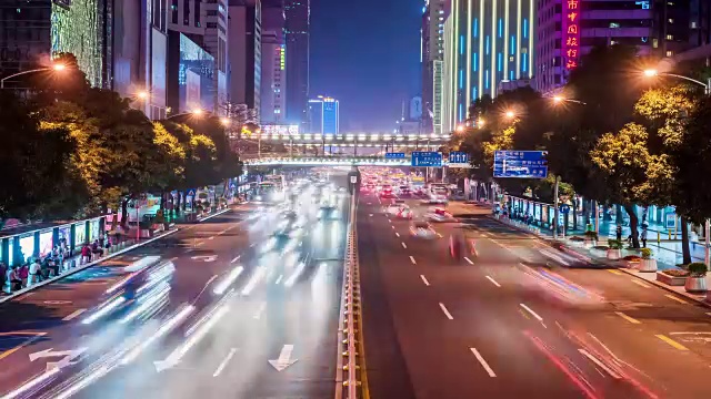 T/L夜间城市道路，深圳，中国视频下载