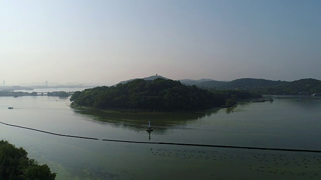 空中无锡市太湖风光视频素材