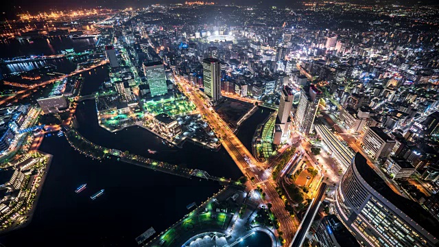 T/L WS HA夜景横滨/横滨，日本视频素材