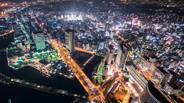 T/L WS HA PAN横滨夜景/横滨，日本视频素材