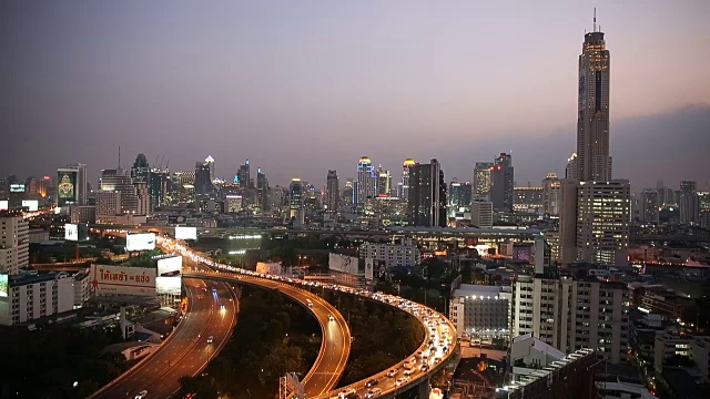 夜城交通环线路口天台路视频素材