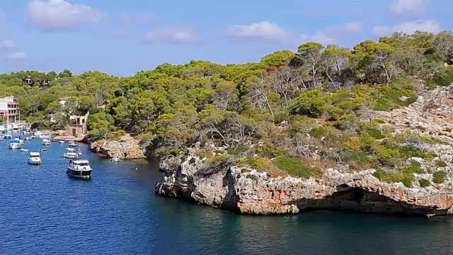 Cala Figuera海湾(Santanyí)的巴利阿里群岛马略卡/西班牙视频素材