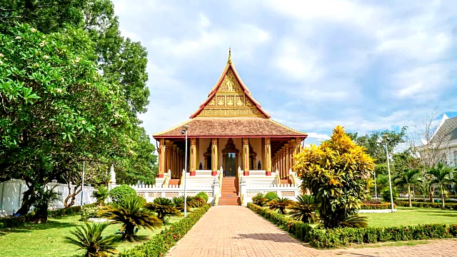 在老挝的Haw Phra Kaew寺庙视频素材