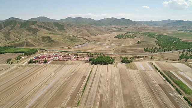 中国内蒙古景观鸟瞰图视频素材