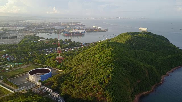 工业港鸟瞰图视频下载