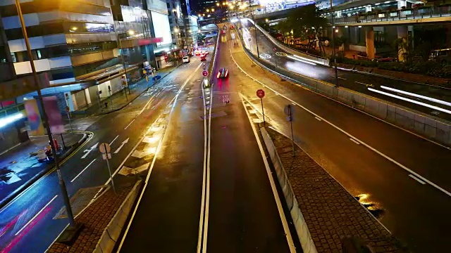 香港的交通，时间间隔4k视频素材