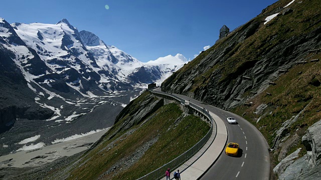 大格洛克纳和高山公路，霍赫陶恩，卡林西亚阿尔卑斯山，奥地利卡林西亚视频素材