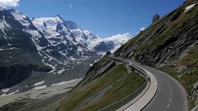 大格洛克纳和高山公路，霍赫陶恩，卡林西亚阿尔卑斯山，奥地利卡林西亚视频素材