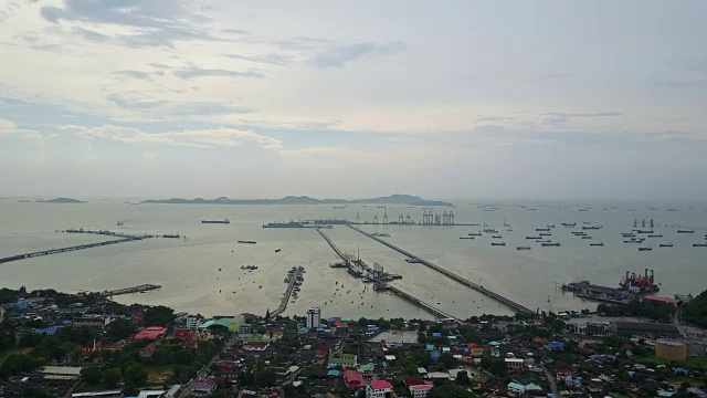 物流港鸟瞰图视频下载