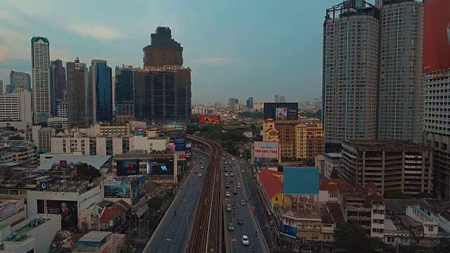 曼谷交通鸟瞰图视频素材