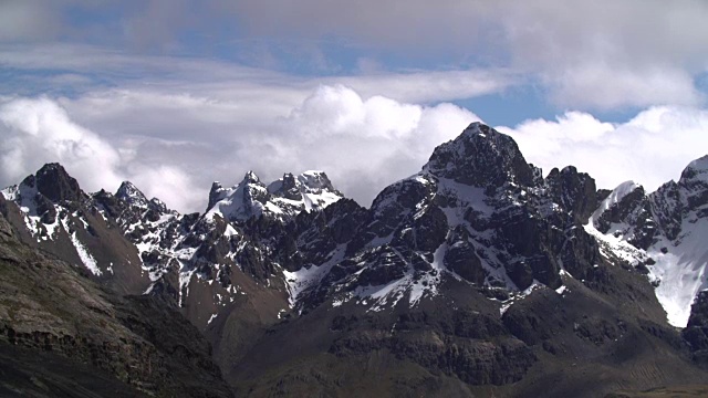 安第斯山脉山峰，静态中景视频素材