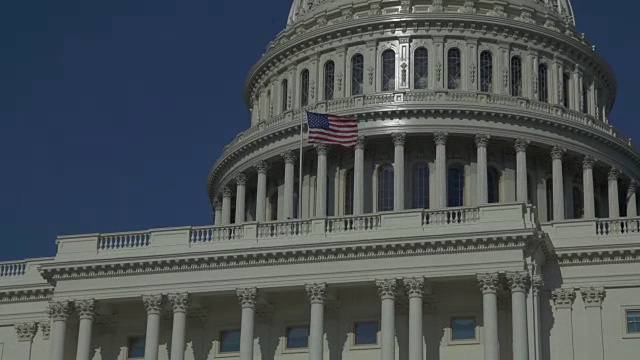 美国华盛顿特区国会西广场-放大- 4k/超高清视频素材