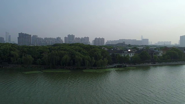 无锡蠡湖鸟瞰图视频素材