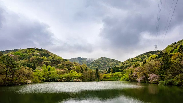 色羊栖湖(韩国著名的湖)视频素材