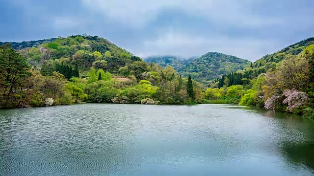 色羊栖湖(韩国著名的湖)视频素材