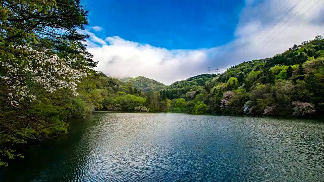 色羊栖湖(韩国著名的湖)视频素材