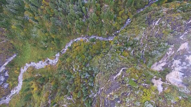 鸟瞰图山地森林在zhaganana，甘肃，中国视频素材