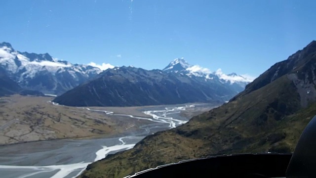 美丽的风景俯瞰库克山，新西兰视频素材