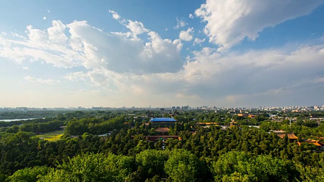 T/L HA WS北京全景，从景山公园山顶俯瞰视频素材