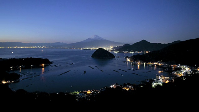 日本富士山和骏河湾视频素材