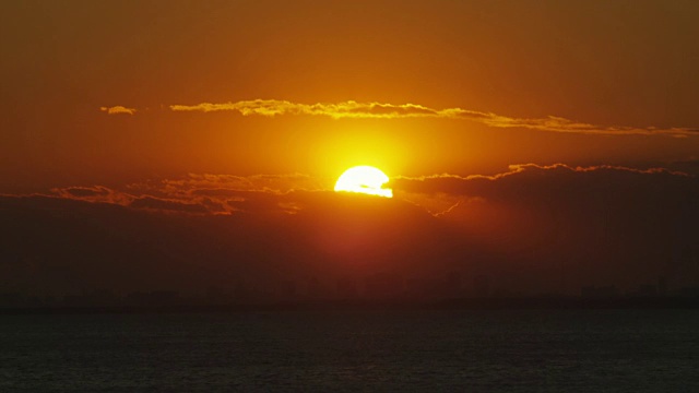 日本东京湾的日落视频素材