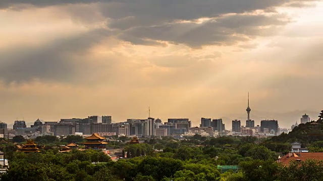 北京的天空阴云密布视频素材