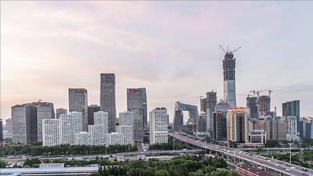 中国北京天际线的日日夜夜的电汇视频素材