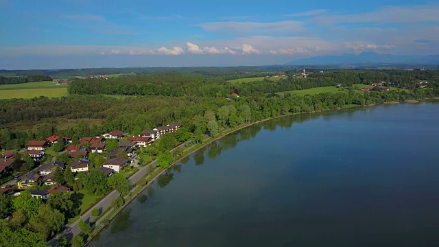 湖Chiemsee Seebruck附近Chiemgau,上巴伐利亚,德国巴伐利亚视频素材